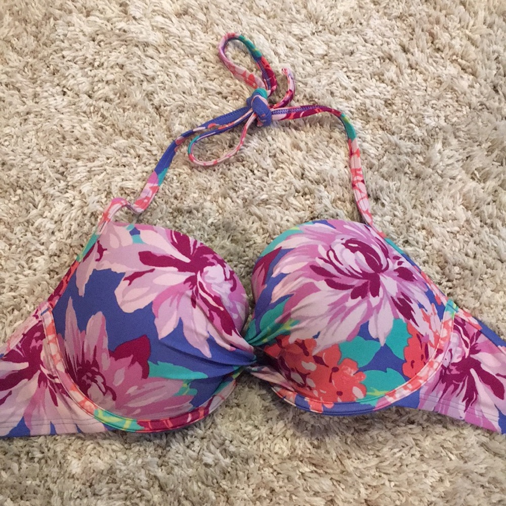Aerie Floral Push Up Bikini Top